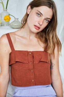 Hauts | Eve Gravel Top Bohemienne